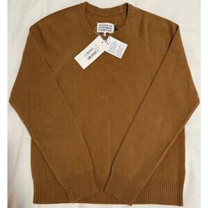 Maison Margiela 14 Cashmere Camel Raglan Crewneck Sweater M Like New